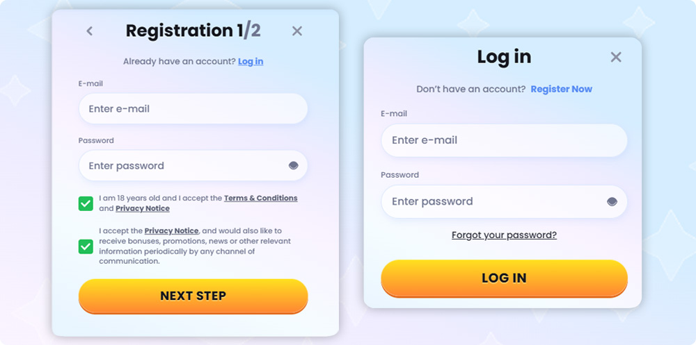 CasinoLab Login and Registration